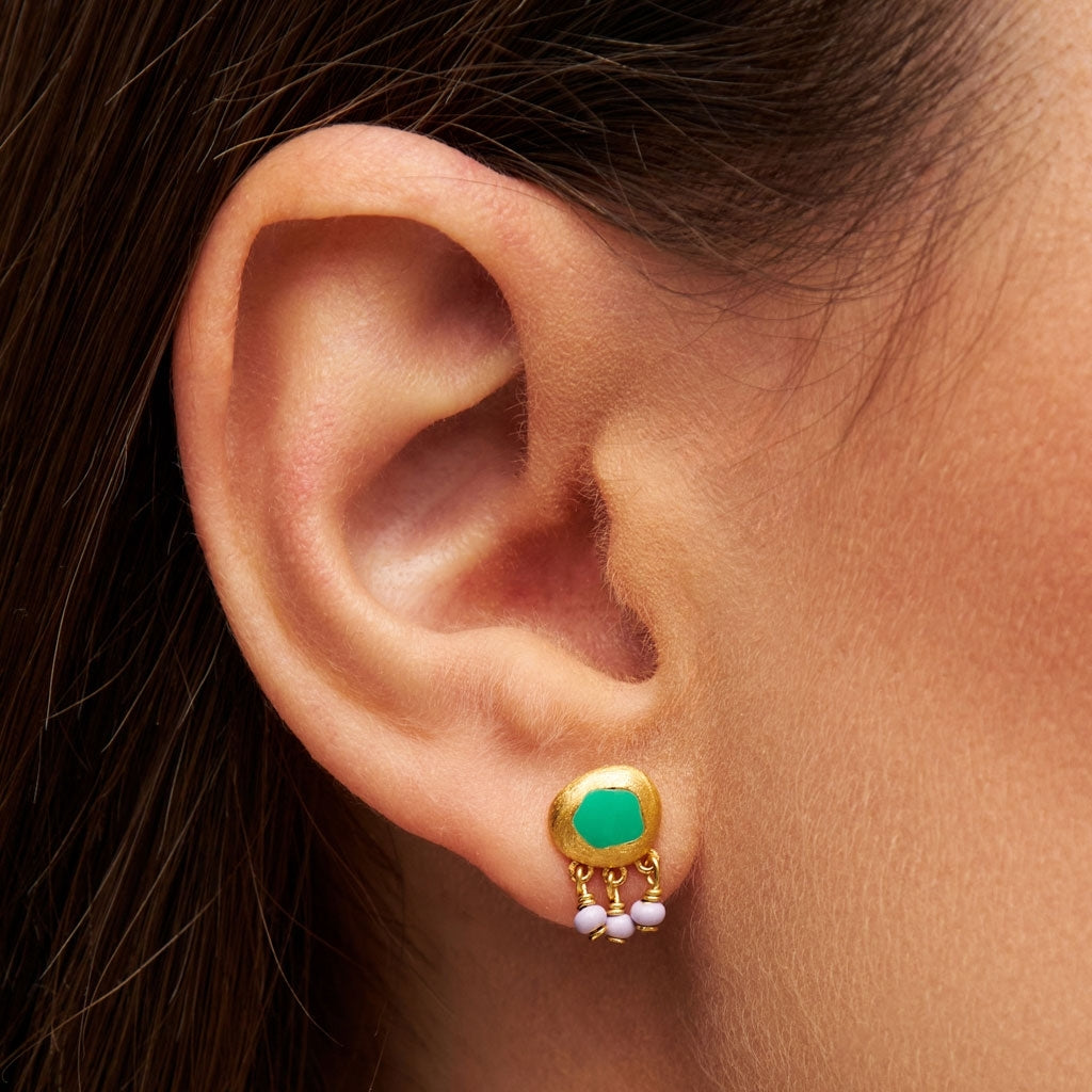 LULU Copenhagen Magic Stone Charms earring 1 pcs Ear stud, 1 pcs Gold plated