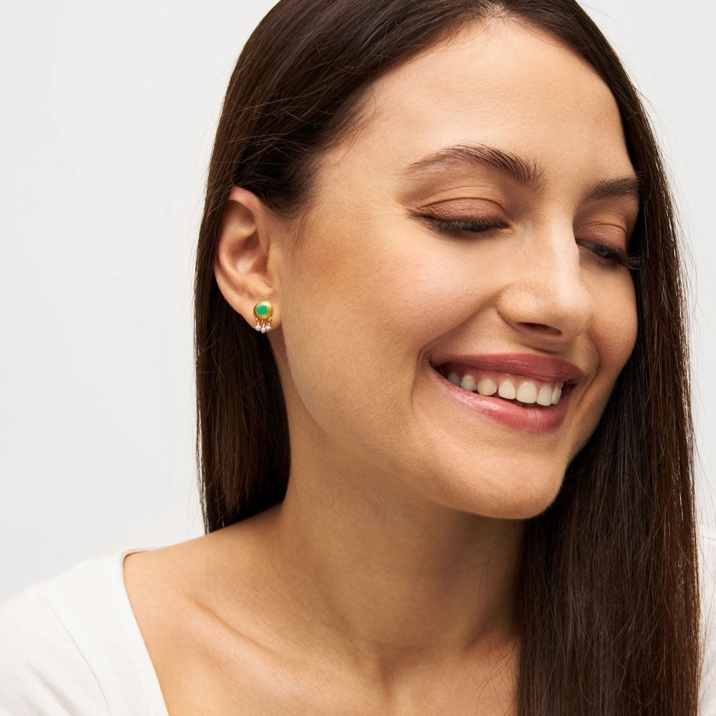 LULU Copenhagen Magic Stone Charms earring 1 pcs Ear stud, 1 pcs Gold plated
