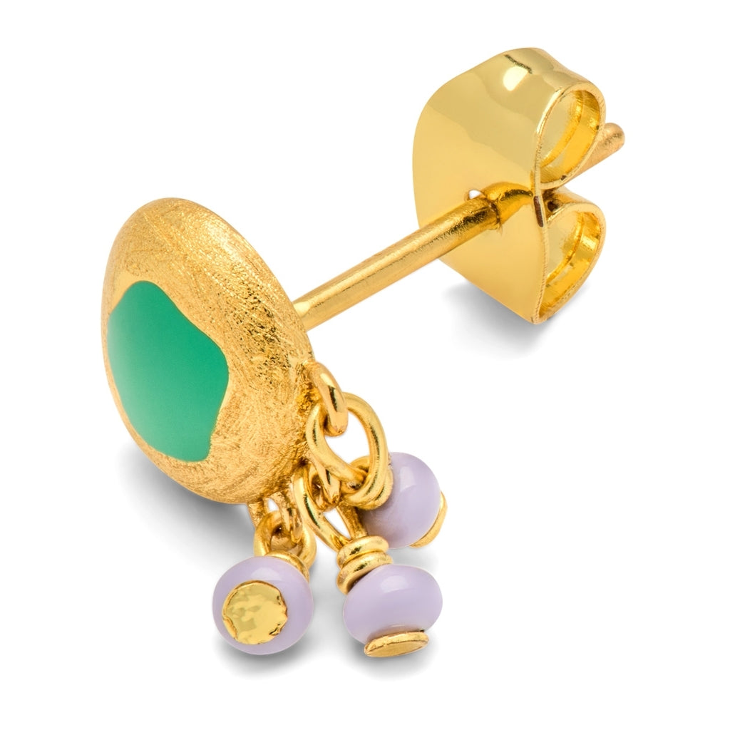 LULU Copenhagen Magic Stone Charms earring 1 pcs Ear stud, 1 pcs Gold plated