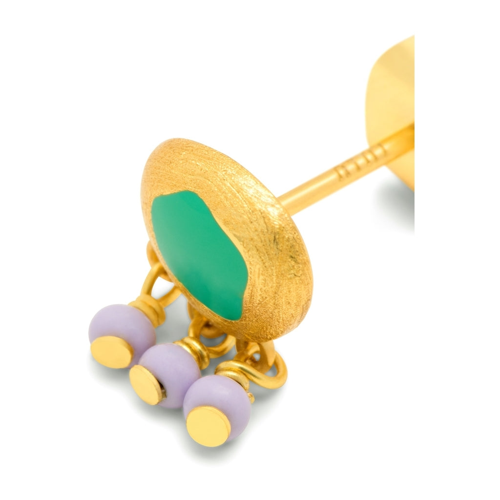 LULU Copenhagen Magic Stone Charms earring 1 pcs Ear stud, 1 pcs Gold plated