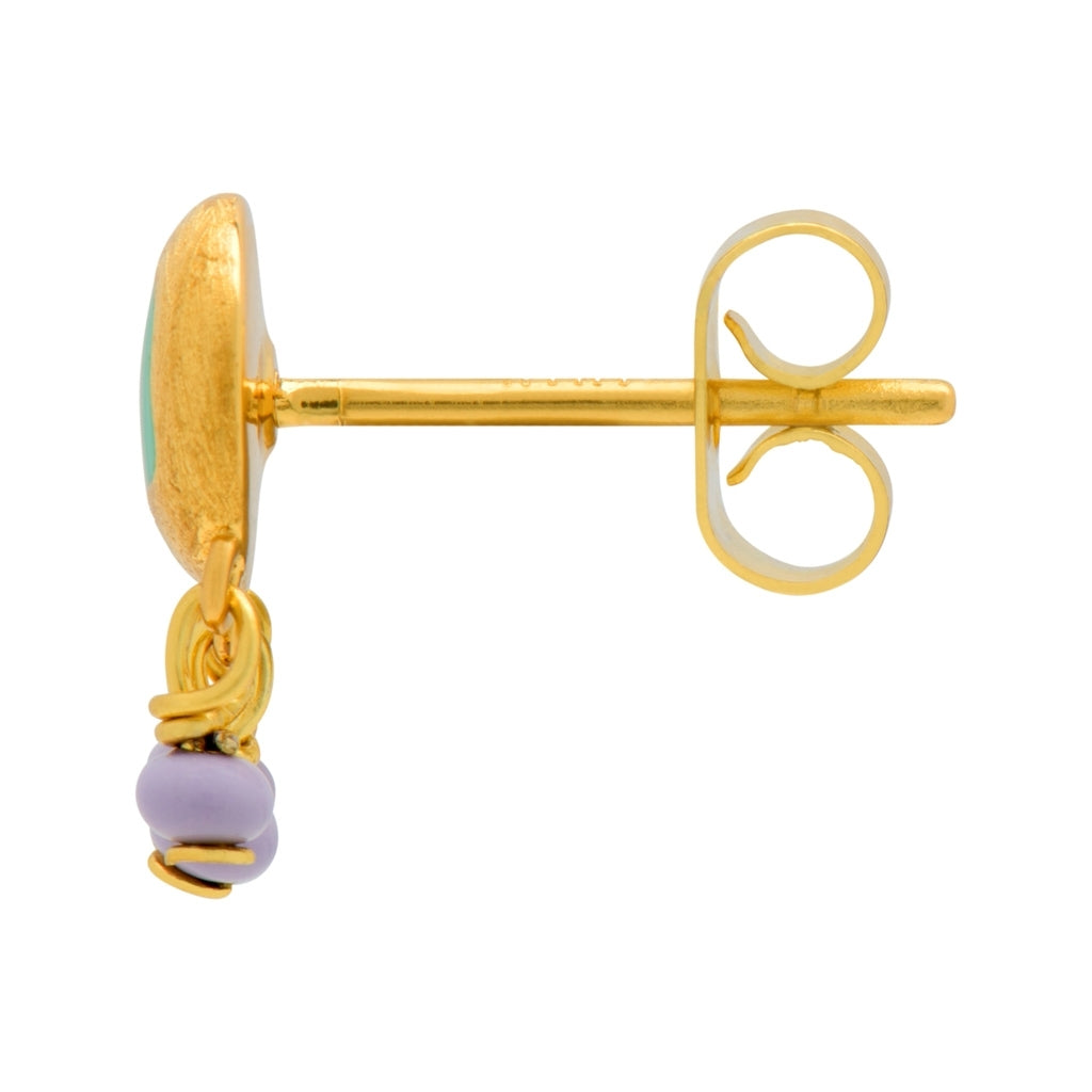 LULU Copenhagen Magic Stone Charms earring 1 pcs Ear stud, 1 pcs Gold plated