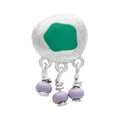 Magic Stone Charms earring 1 pcs - Silver Plated