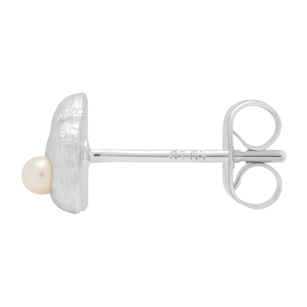 LULU Copenhagen Magic Stone Heart earring 1 pcs Ear stud, 1 pcs Silver Plated
