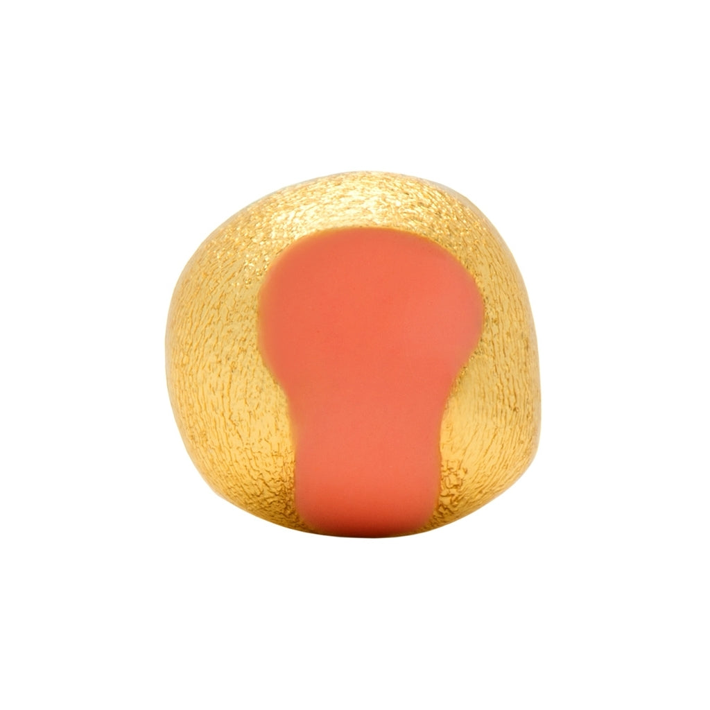 LULU Copenhagen Magic Stone earring 1 pcs gold plated Ear stud, 1 pcs Burnt Coral