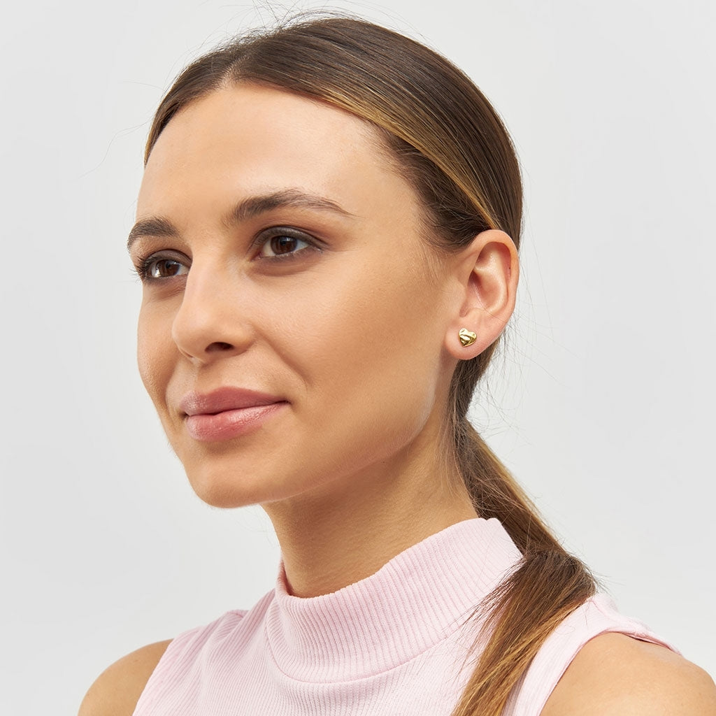 LULU Copenhagen Melted Heart earring 1 pcs Ear stud, 1 pcs Gold plated