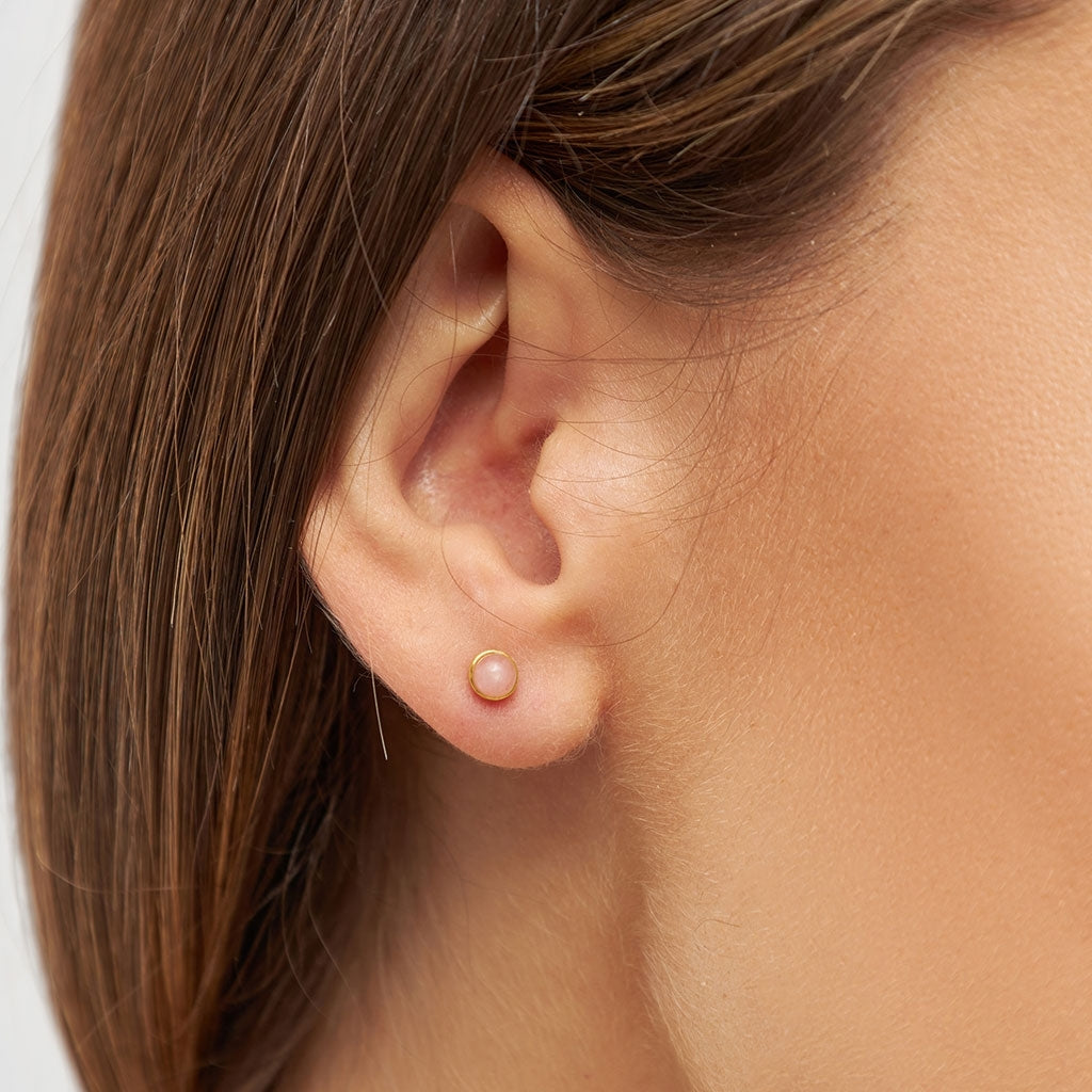 LULU Copenhagen Natural Stone earring 1 pcs Ear stud, 1 pcs Rose