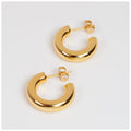 Non Hoops Chunky Small pair shiny - Gold plated