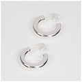 Non Hoops Chunky Small pair shiny - Silver Plated