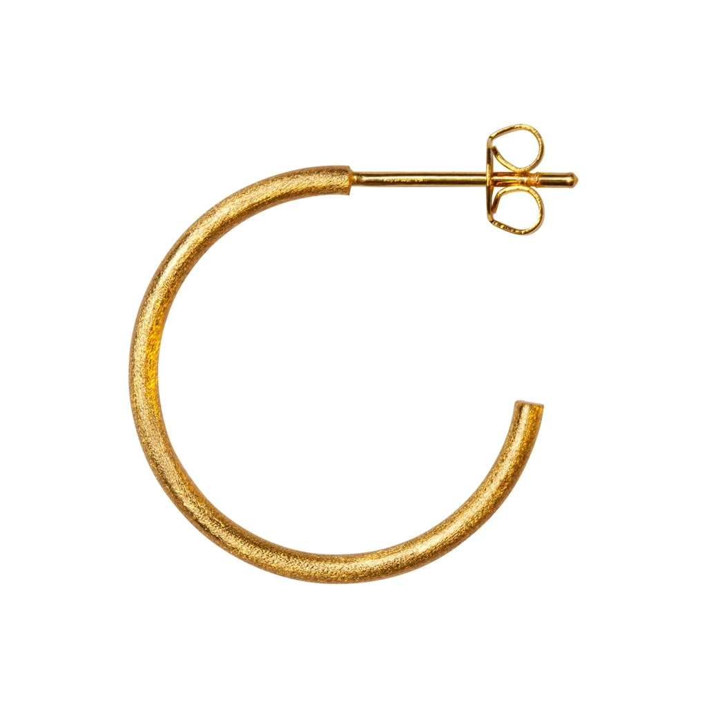 LULU Copenhagen Non Hoops Medium pair Hoops Gold plated