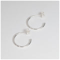 Non Hoops Medium pair shiny - Silver Plated