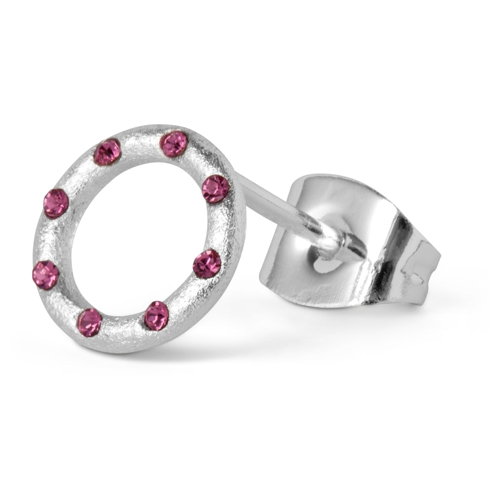 LULU Copenhagen OMG earring 1 pcs silver plated Ear stud, 1 pcs Pink