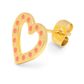OMG Heart 1 gold plated - Orange/Coral