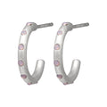 OMG Hoops Small pair silver plated - Light Pink