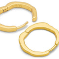 Organic Hoops Pair - Gold plated