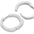Organic Hoops Pair - Silver Plated