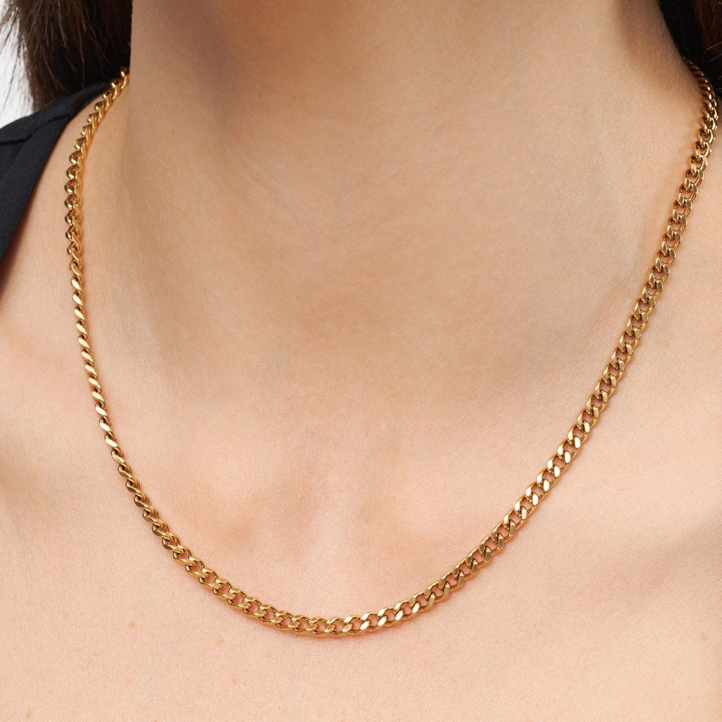 LULU Copenhagen Panzer Necklace Long gold plated Necklaces Gold plated