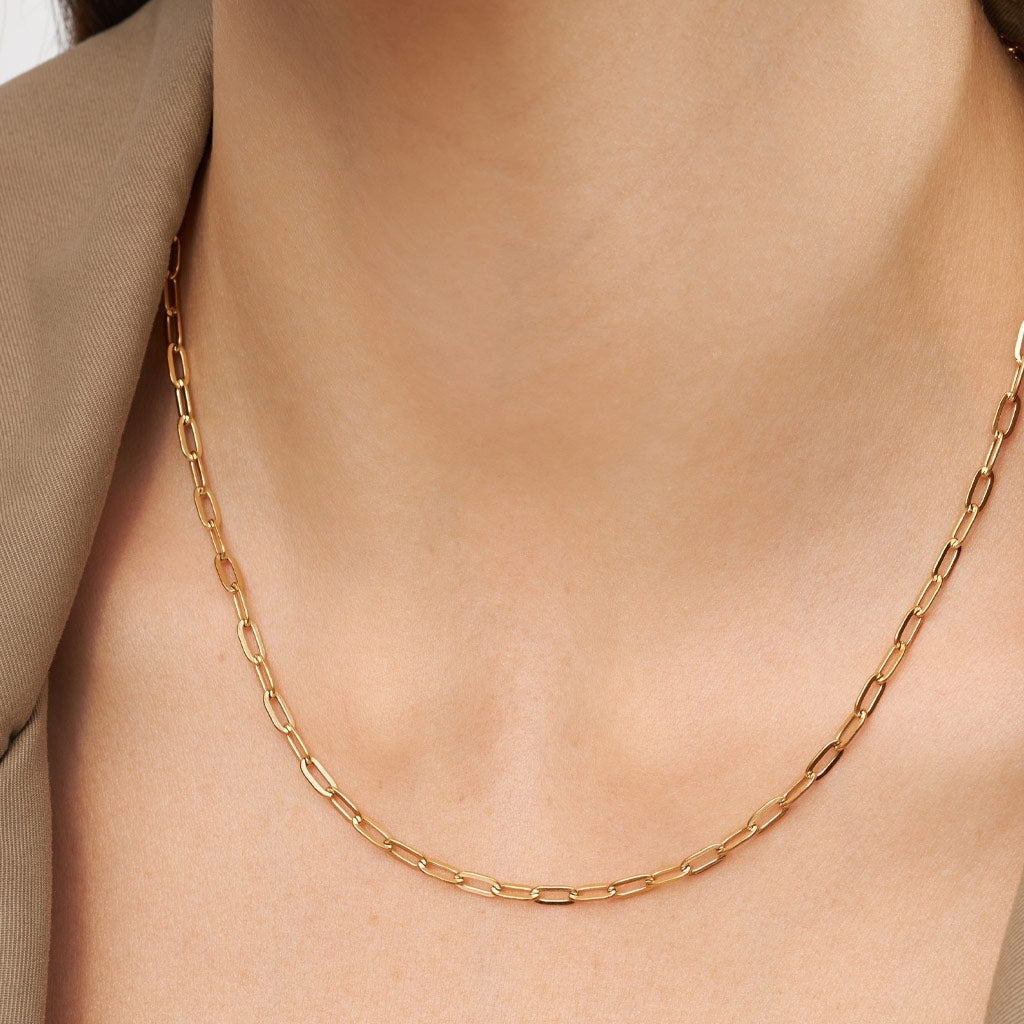 LULU Copenhagen Paperclip Necklace gold plated Necklaces Gold plated