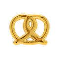 Pretzel earring 1 pcs - Gold plated