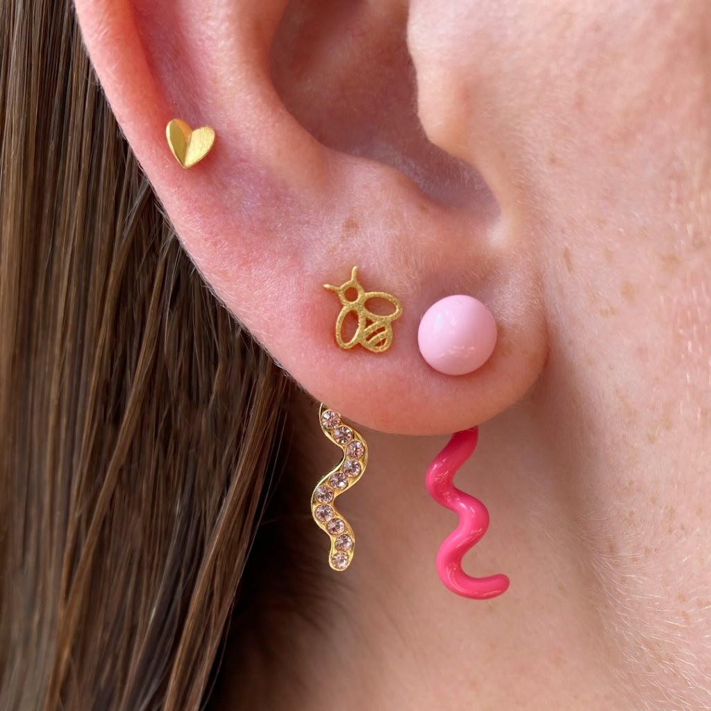 LULU Copenhagen Snaky Add-on 1 pcs Behind Earring Rose