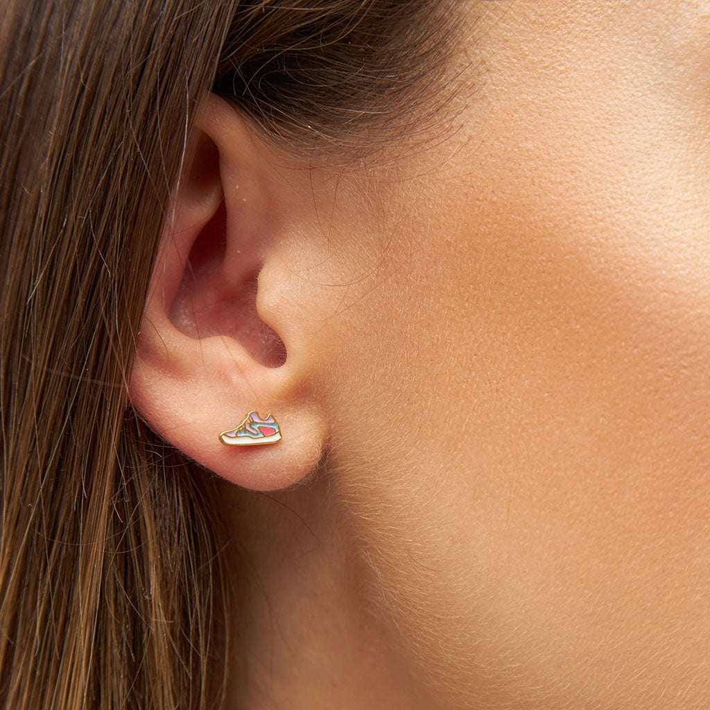 LULU Copenhagen Sneaker One earring 1 pcs Ear stud, 1 pcs Gold plated