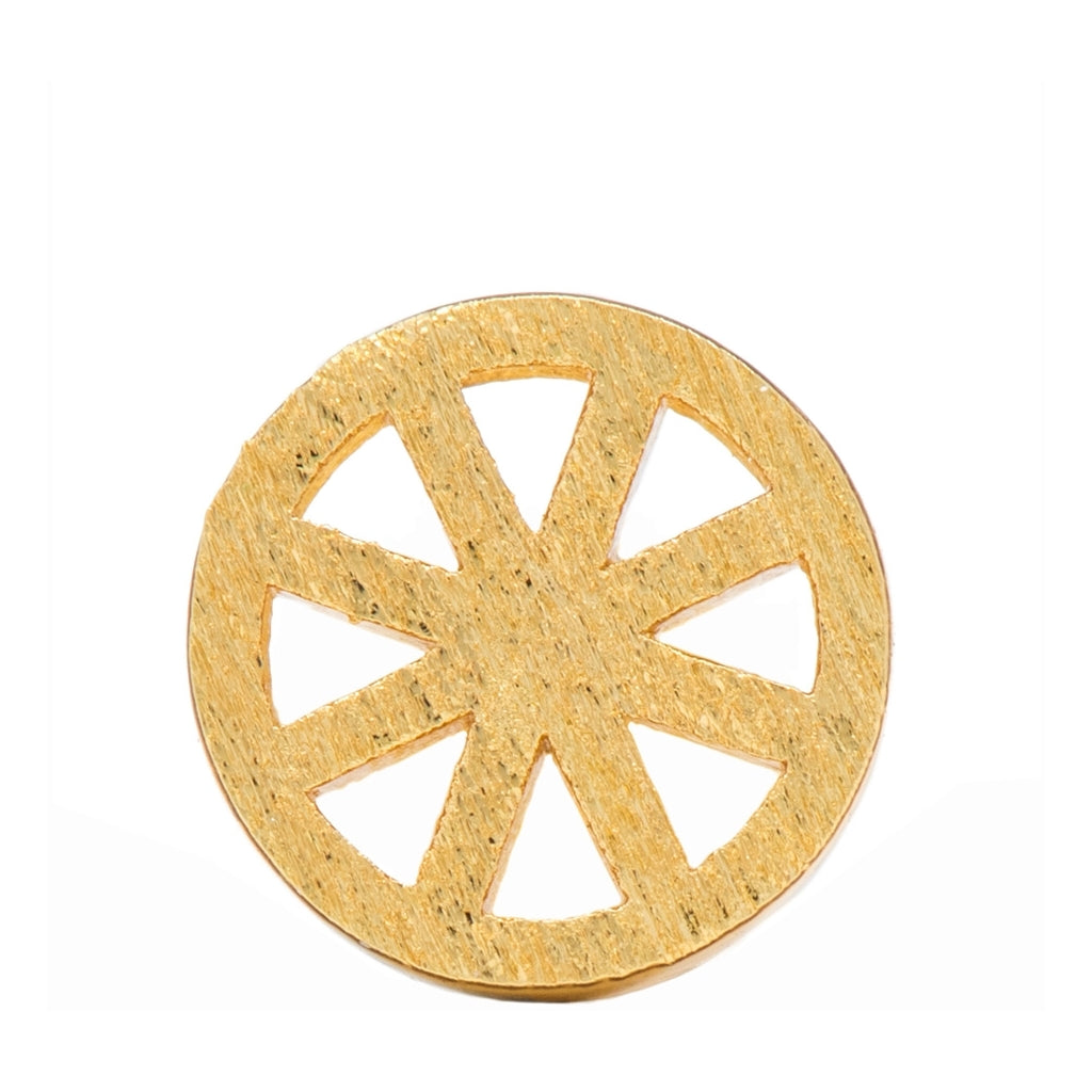 LULU Copenhagen Spinning Wheel earring 1 pcs Ear stud, 1 pcs Gold plated