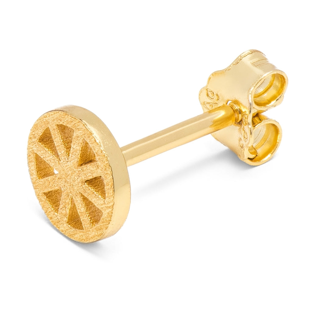 LULU Copenhagen Spinning Wheel earring 1 pcs Ear stud, 1 pcs Gold plated