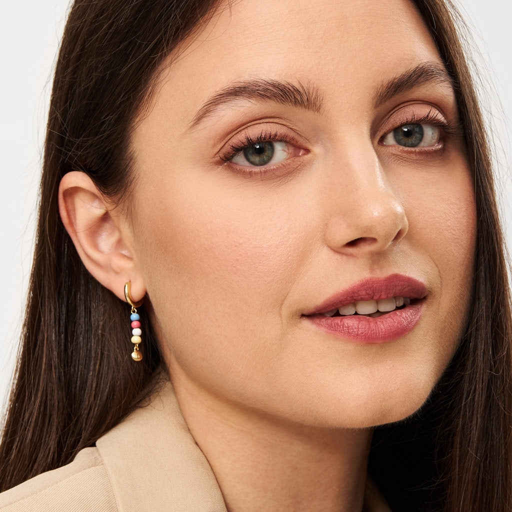 LULU Copenhagen Summer Shell earring 1 pcs Ear stud, 1 pcs Gold plated