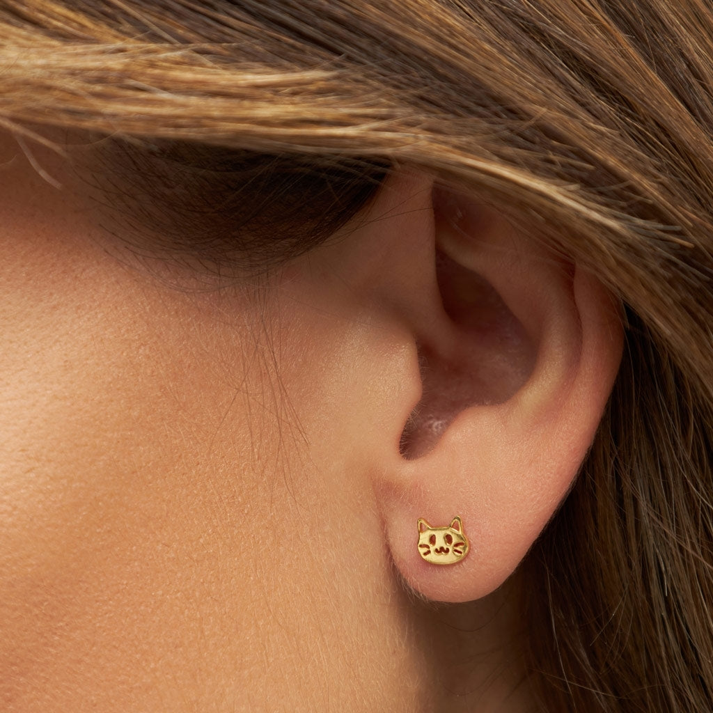 LULU Copenhagen The Cat earring 1 pcs Ear stud, 1 pcs Gold plated