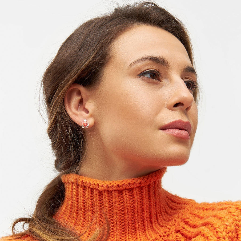 LULU Copenhagen Topping Short Secret earring 1 pcs Ear stud, 1 pcs Silver Plated