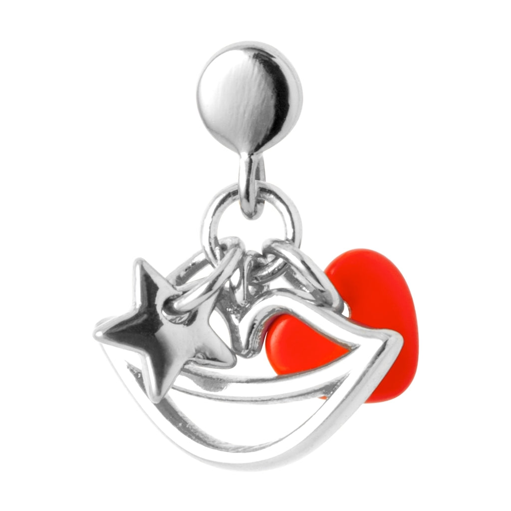 LULU Copenhagen Topping Short Secret earring 1 pcs Ear stud, 1 pcs Silver Plated
