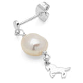 Wild Horse Pearl earring 1 pcs - Silver Plated