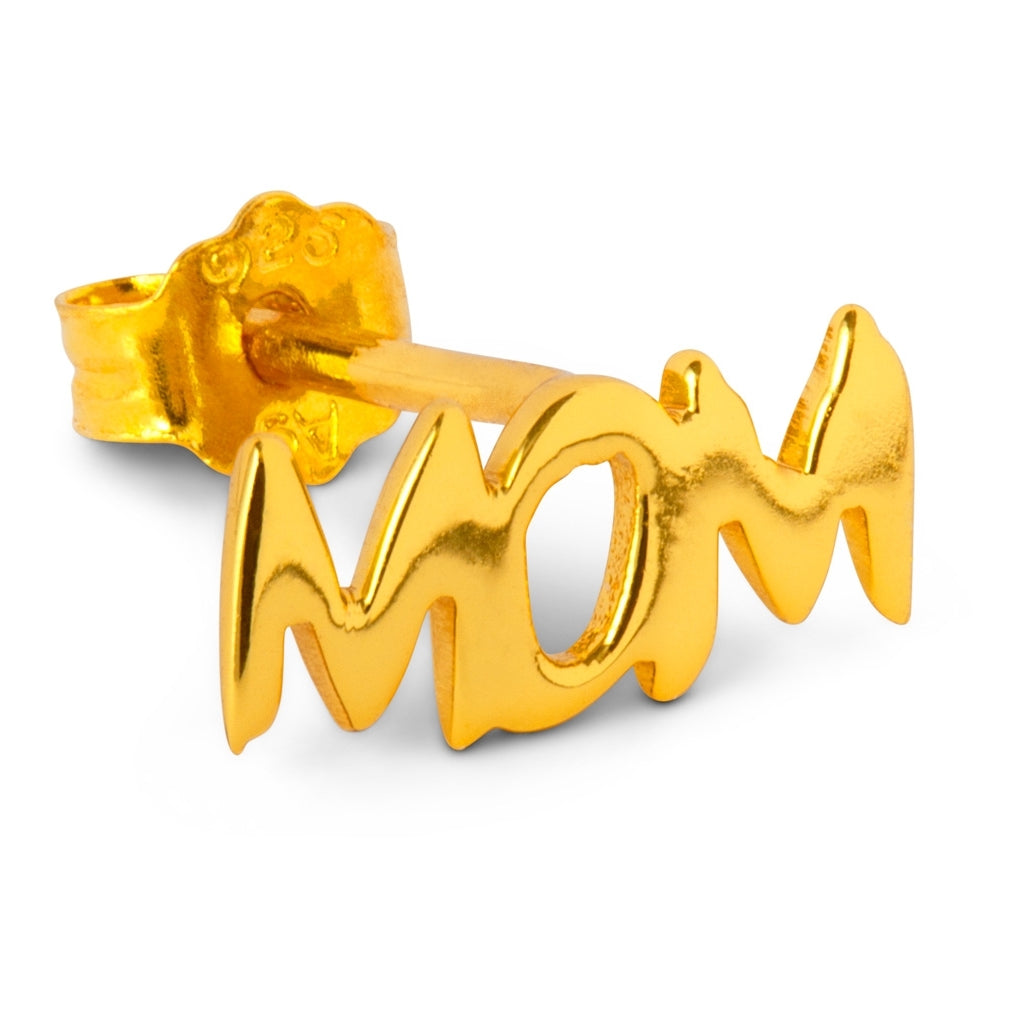 LULU Copenhagen Word Mom earring 1 pcs Ear stud, 1 pcs Gold plated