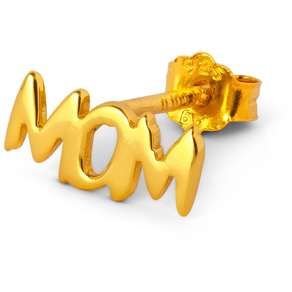 LULU Copenhagen Word Mom earring 1 pcs Ear stud, 1 pcs Gold plated