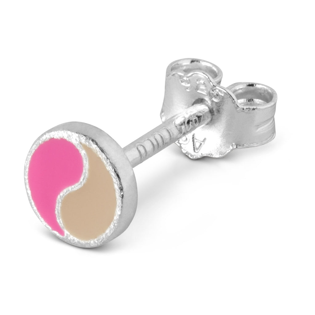 LULU Copenhagen Yin Yang 1 earring pcs Ear stud, 1 pcs Pink/Buttercream