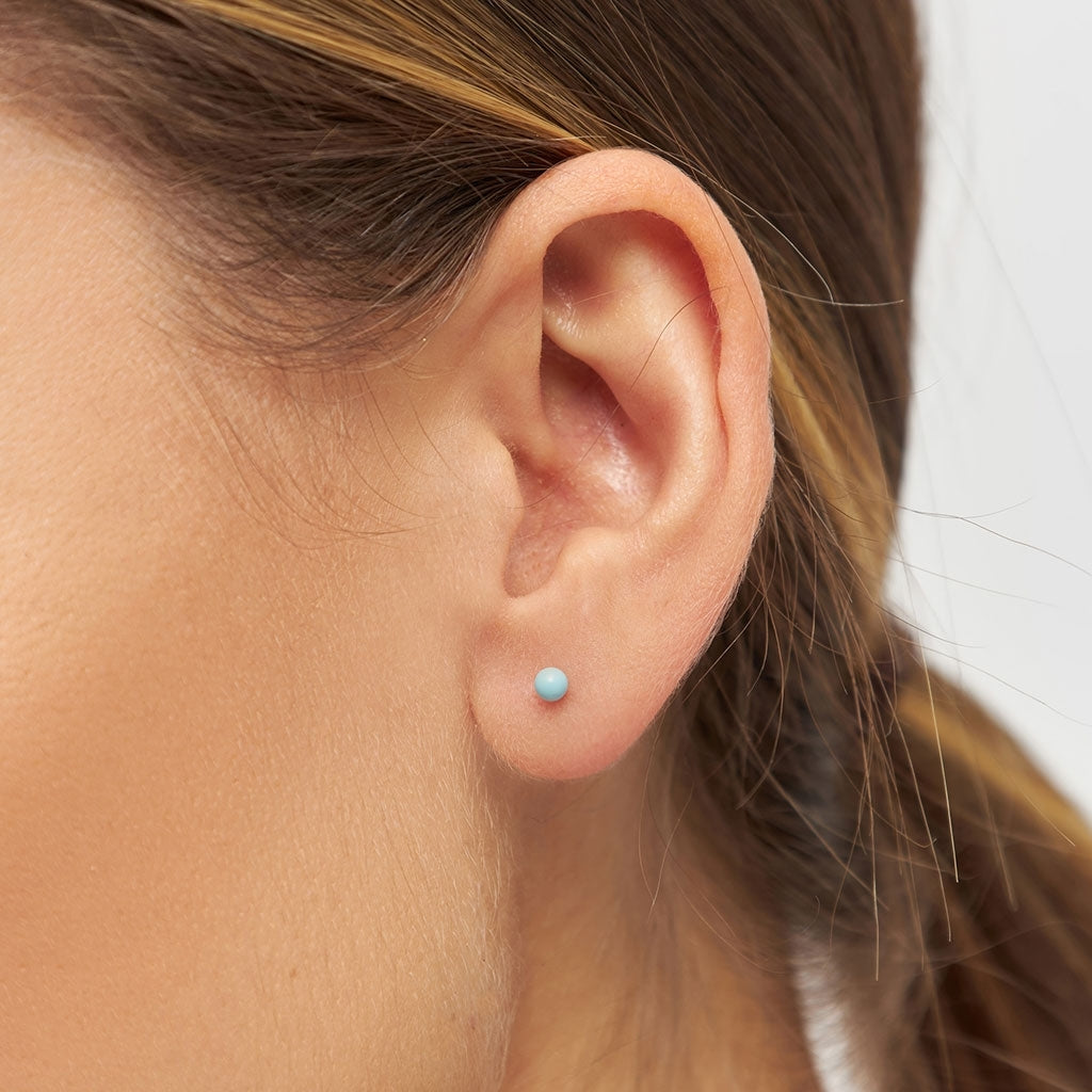 LULU Copenhagen Color Ball earring 1 pcs Ear stud, 1 pcs Light Blue