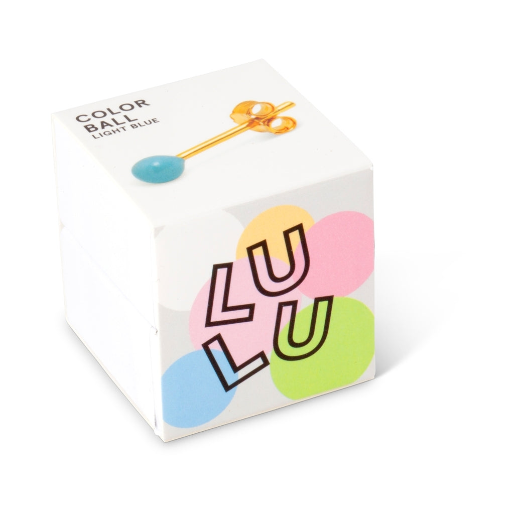 LULU Copenhagen Color Ball earring 1 pcs Ear stud, 1 pcs Light Blue