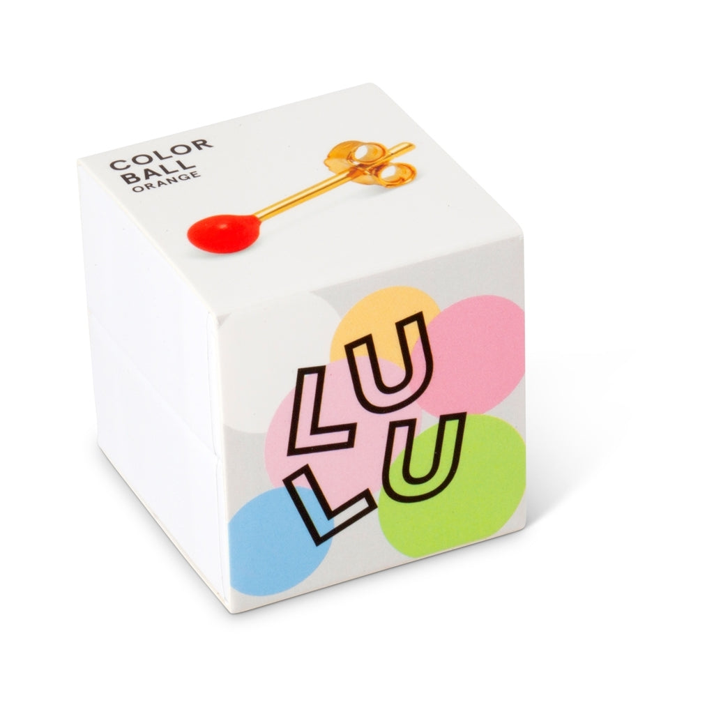 LULU Copenhagen Color Ball earring 1 pcs Ear stud, 1 pcs Orange
