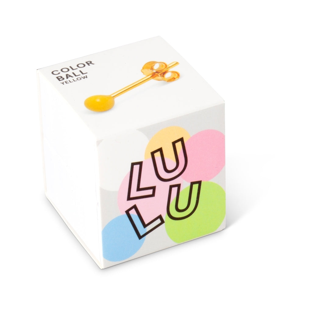 LULU Copenhagen Color Ball earring 1 pcs Ear stud, 1 pcs Yellow
