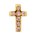 Cross Crystal 1 pcs gold plated - Rose
