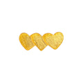 Domino Hearts 3 - 1 pcs - Gold plated