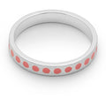 Pattern Ring silver - Burnt Coral